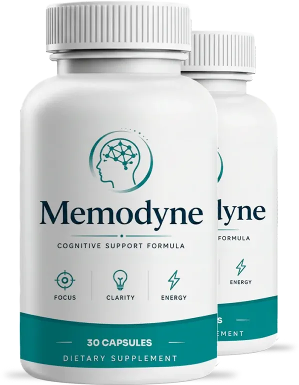 Memodyne cognitive support capsules, two-bottle package