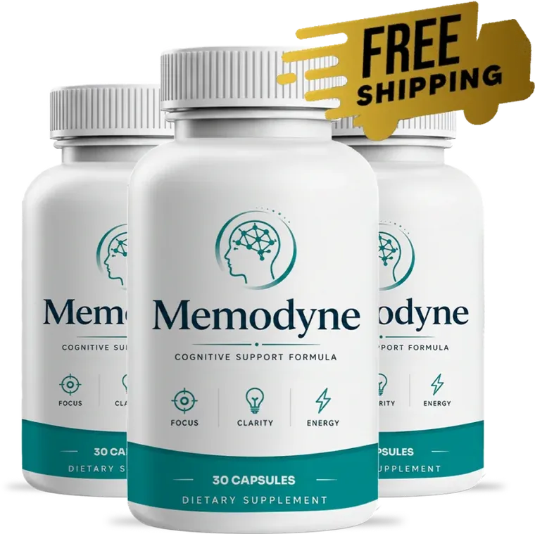 Memodyne cognitive support capsules, three-bottle package